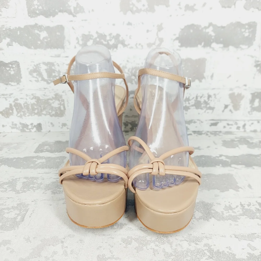 Women’s Chunky Platform Sandals in Nude